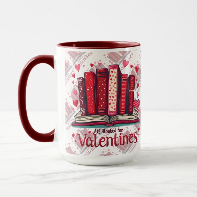 Taza Romantic Reading Vibes Cozy Valentine Gift (Izquierda)