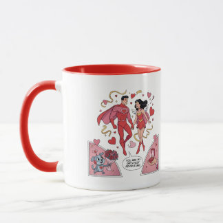 Taza Romantic Superhero Couple Valentine’s Coffee Mug