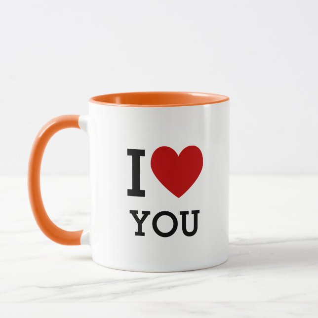 Taza Romántica de Regalo Cute 'Te Amo' (Izquierda)