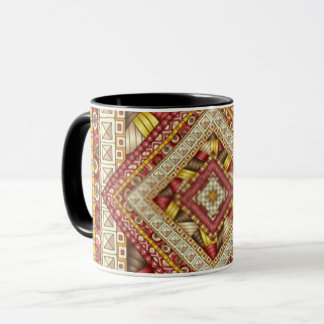 Taza Romba oriental 2, étnica, antigua, de suelo, abstr