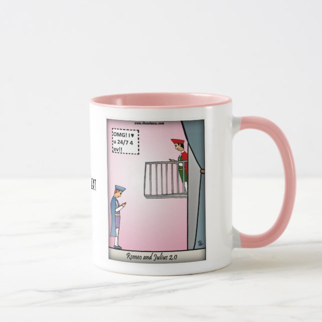 Taza Romeo y Julius pink San Valentín (Derecha)
