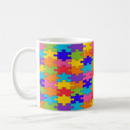 Taza Rompecabezas colorido