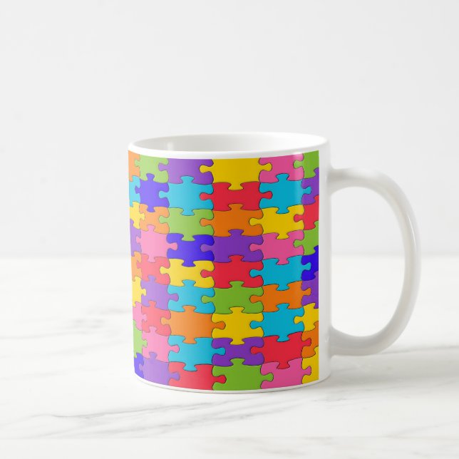 Taza Rompecabezas colorido (Derecha)