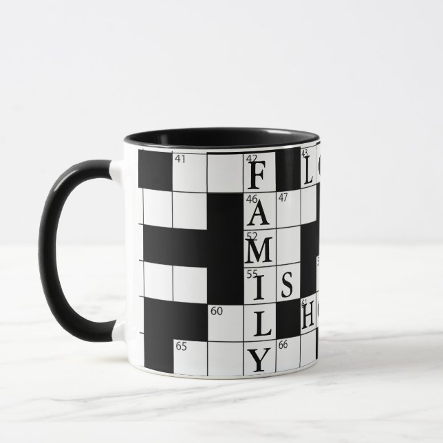 Taza Rompecabezas de cruz sobre hogar familiar (Izquierda)