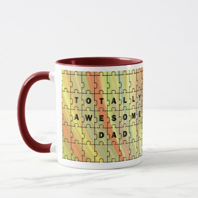 Taza Rompecabezas de papá totalmente asombroso Rompecab (Izquierda)