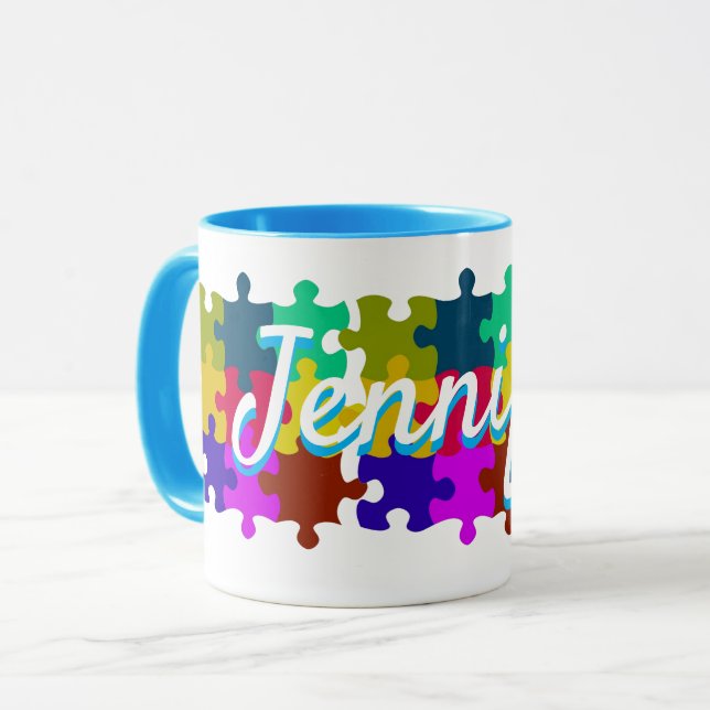 Taza Rompecabezas del Personalizado (Anverso izquierdo)
