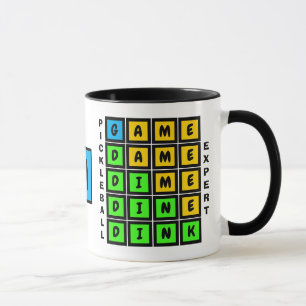 Taza Rompecabezas JUEGO DE PALABRAS DINK Pickleball MON