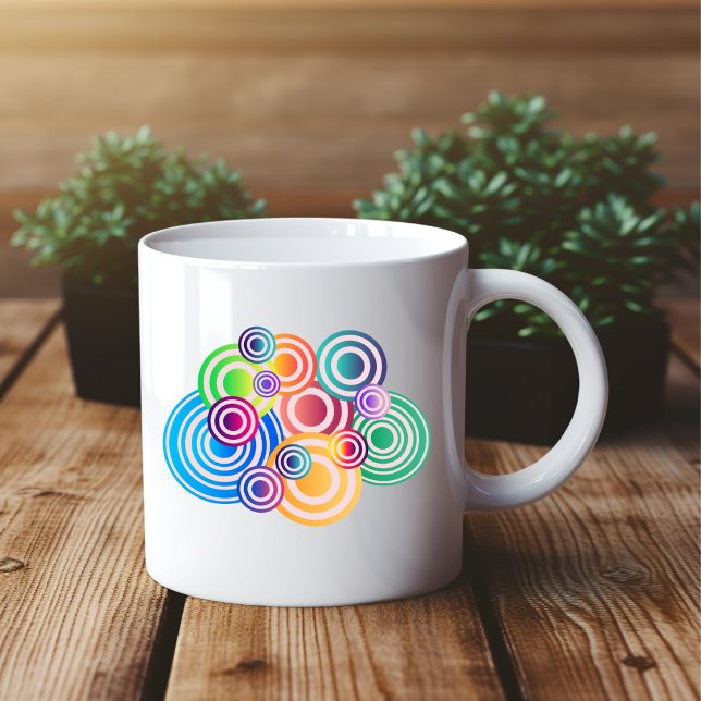Taza Rondas radiantes: Mug de color circular (Subido por el creador)