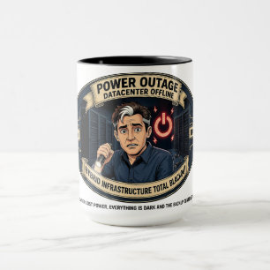 Taza Rooney Troublin - Funny IT Support Power Outage