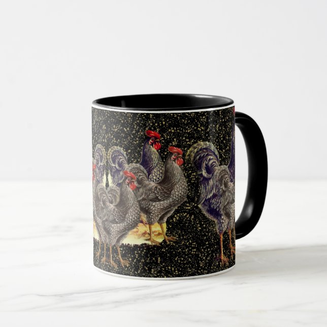 Taza Rooster Black Gold Stars (Anverso derecho)