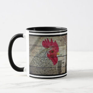 Taza Rooster Rustic Chicken Coop Barn Board Mug