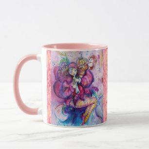 TAZA ROPA DE COLOR ROSA MUSICAL CON OWL
