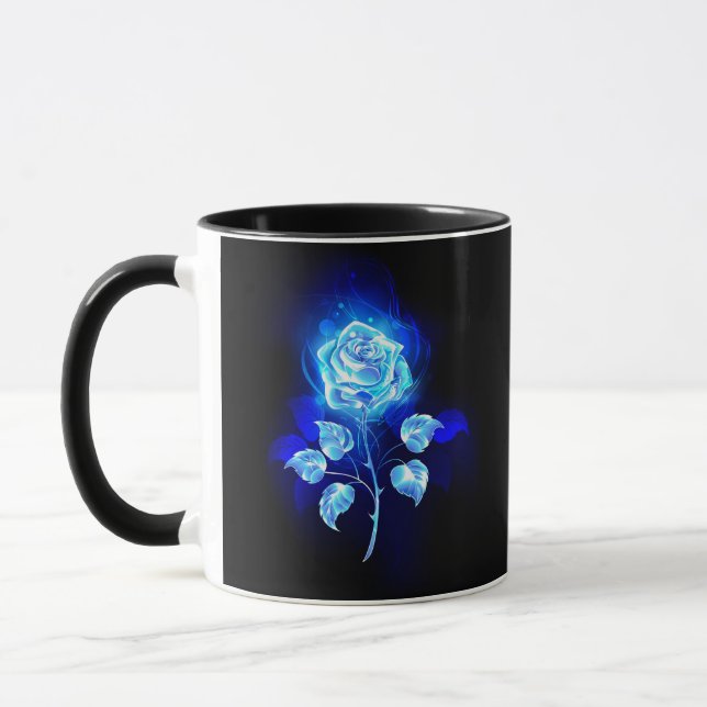 Taza Rosa azul en llamas (Izquierda)