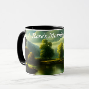 Taza Rosa Café Personalizable personalizado