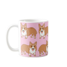 Taza rosa clara del modelo del Corgi