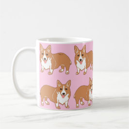 Taza rosa clara del modelo del Corgi