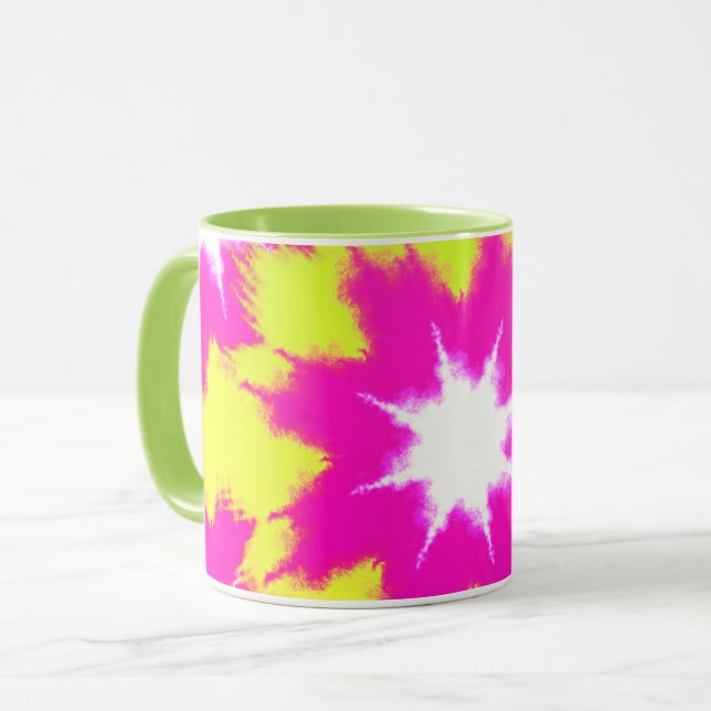 Taza Rosa de brillo moderno tinte amarillo verde (Anverso izquierdo)