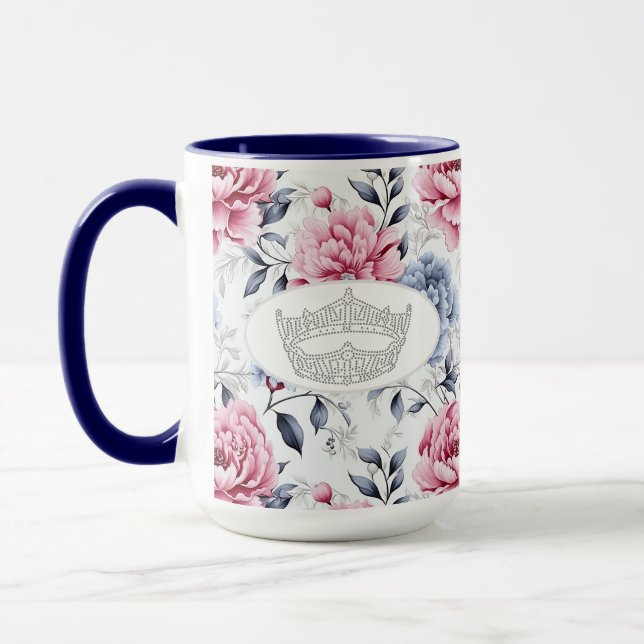 Taza Rosa de la corona del concurso de EE. UU. Imprimir (Izquierda)