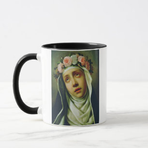 Taza Rosa de Lima por Francesco de Mura