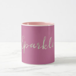 Taza Rosa de parachoques plateado