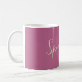 Taza Rosa de parachoques plateado