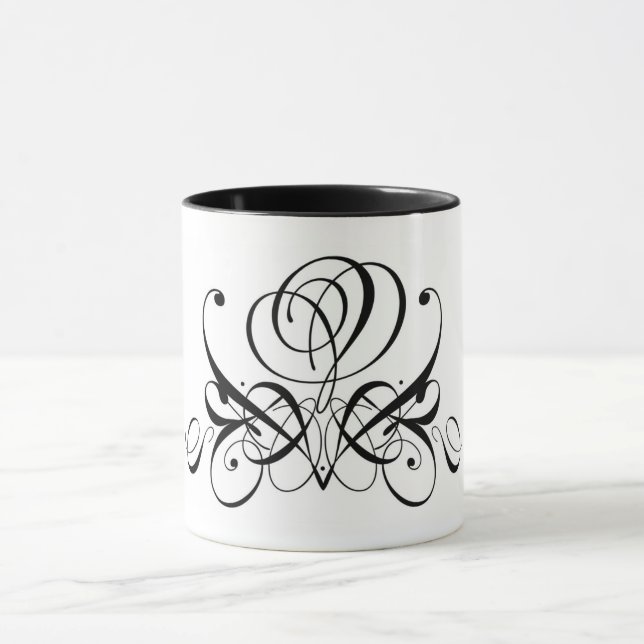 Taza Rosa de pergamino negro (Centro)
