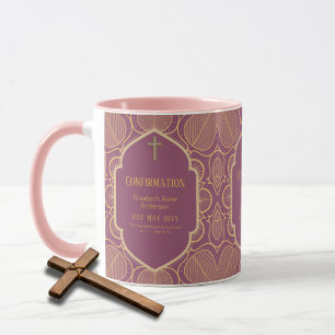 Taza Rosa de regalo de CONFIRMACIÓN para adultos