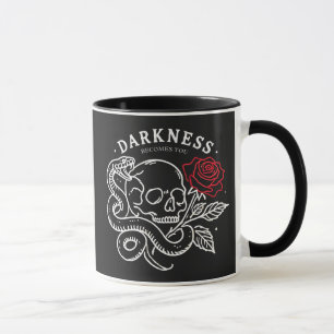 Taza Rosa de serpiente de cráneo