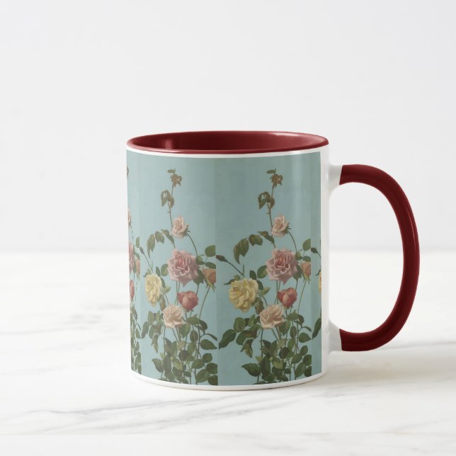 Taza Rosa de té de época y Rosas de Rubor (Derecha)