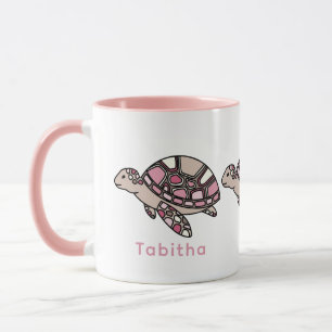 Taza Rosa de tortuga marina