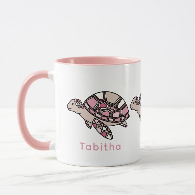 Taza Rosa de tortuga marina (Izquierda)