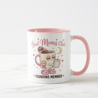 Taza rosa divertida para miembro fundador del Club