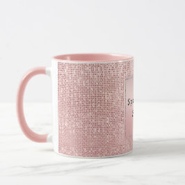 Taza Rosa espumoso Gold Glam Brown Purpurina