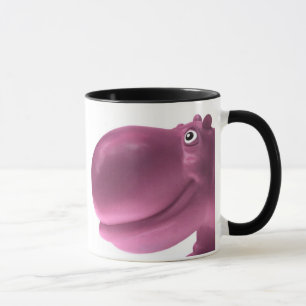 Taza Rosa feliz del hipopótamo