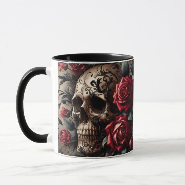 Taza Rosa gótica negra (Izquierda)