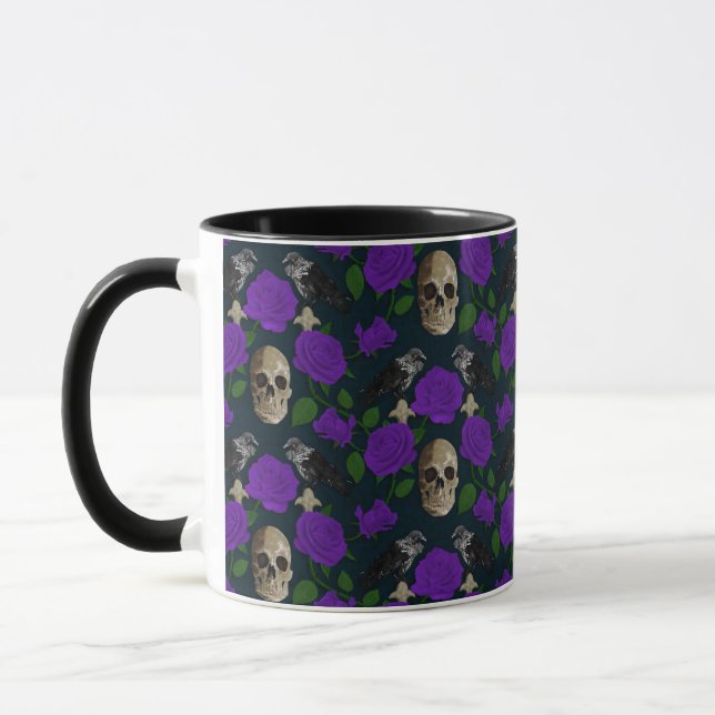 Taza Rosa gótico oscuro y poco entusiasta Vines Raven S (Izquierda)