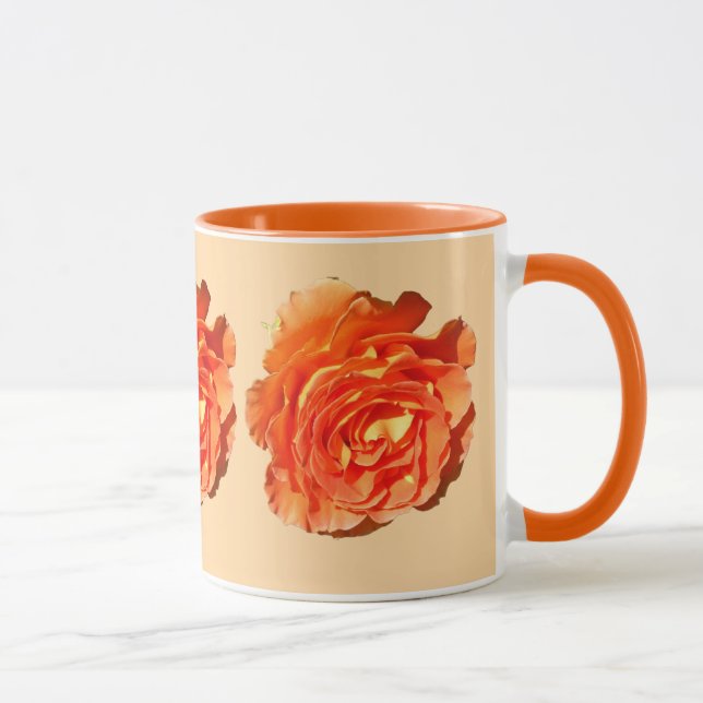 Taza Rosa naranja I Bonito Floral (Derecha)