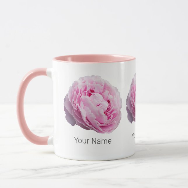 Taza Rosa Peony Blossom Para Flor Y Amante De Jardín (Izquierda)