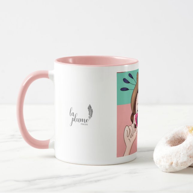 Taza Rosa Reed Java Mug (Con donut)