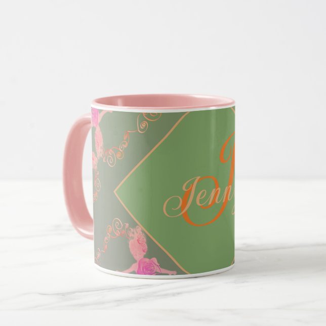 Taza Rosa Romántico Mermaid (Anverso izquierdo)