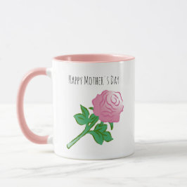 Taza Rosa rosa bonita y hermosa