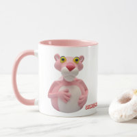 Taza rosada de la pantera - tazas de goma del pato