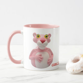 Taza rosada de la pantera - tazas de goma del pato