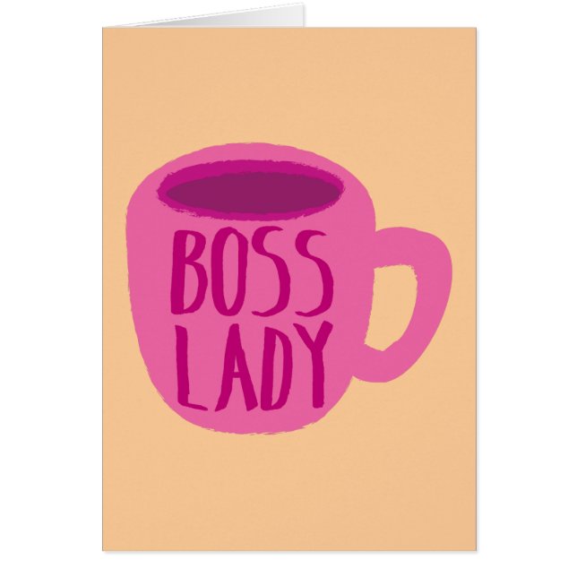 Taza rosada de la señora café de Boss (Frente)