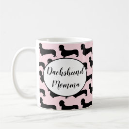 Taza rosada de Momma del Dachshund