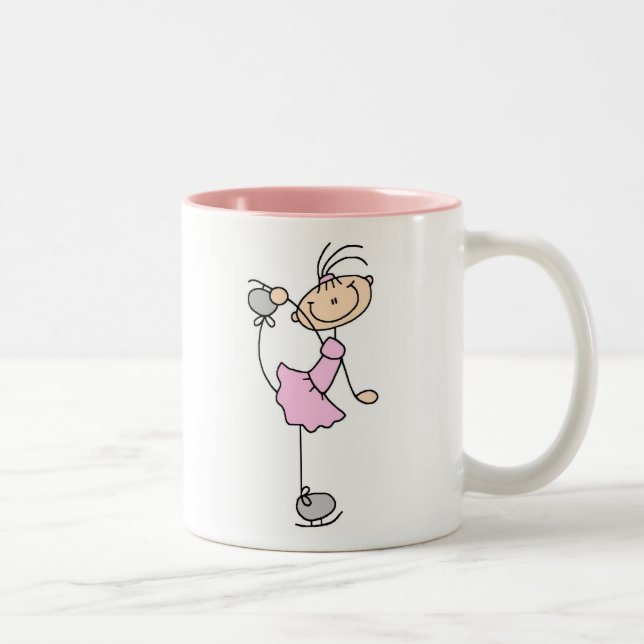 Taza rosada del chica del patinaje de hielo (Derecha)