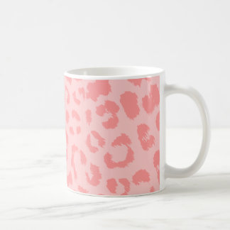 taza rosada del estampado leopardo