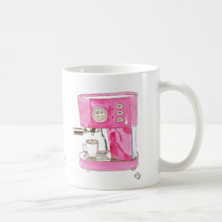 Taza rosada del fabricante de café express
