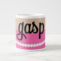 Taza rosada del jumbo de las perlas del *Gasp y