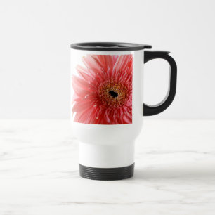 Taza rosada del viaje de la margarita de Gerber